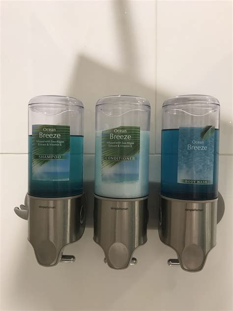 About this item . THIS PACK INCLUDES three (3) extra-thick PET plastic Amber bottles shower soap dispenser; three (3) wall-mount brackets with adhesive; six (6) Apothecary waterproof labels including HAND SOAP, DISH SOAP, LOTION, SHAMPOO, CONDITIONER, BODY WASH; one (1) silicone funnel for your shower dispenser 3 …
